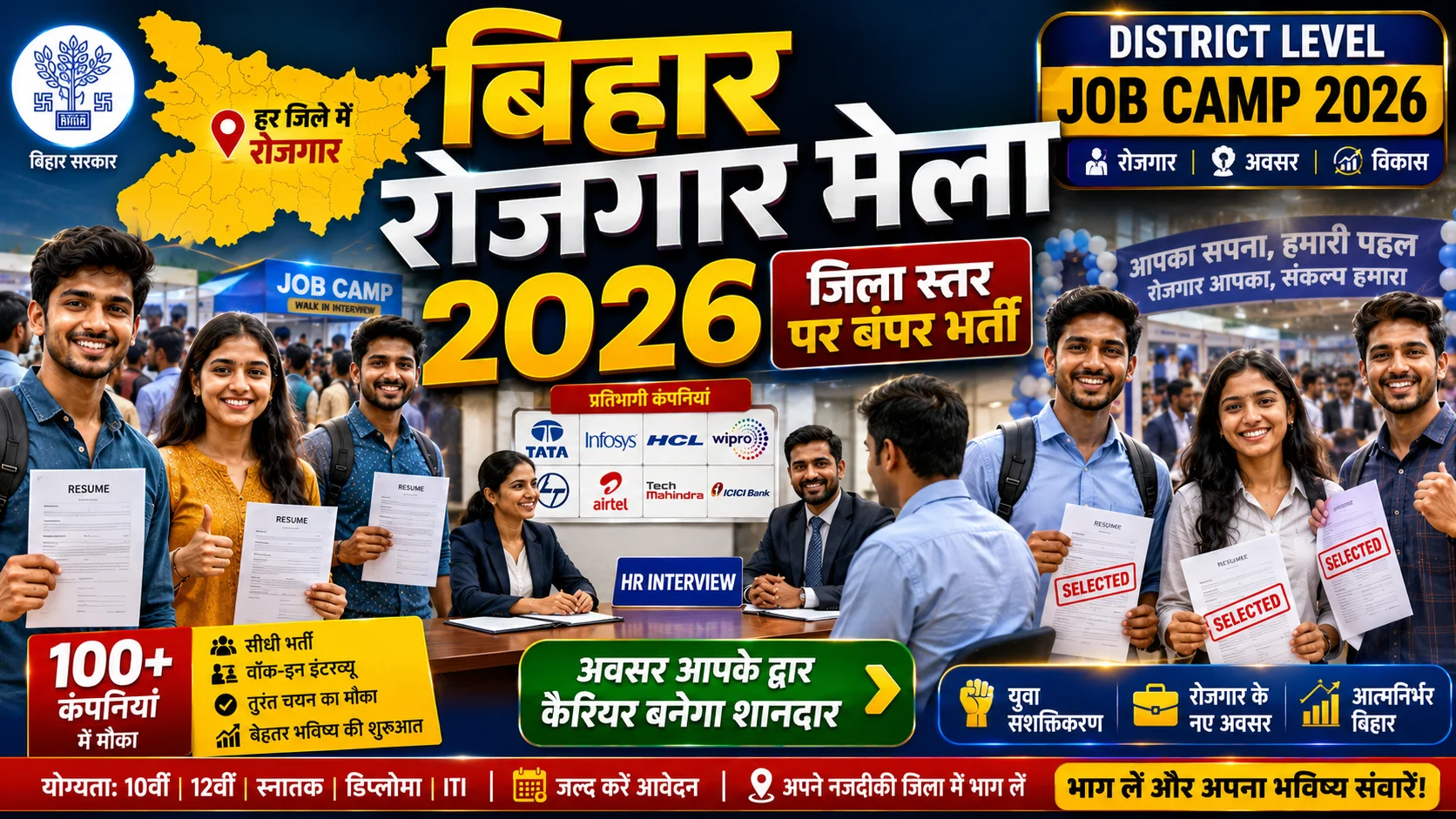 Bihar District Level Job Camp 2026