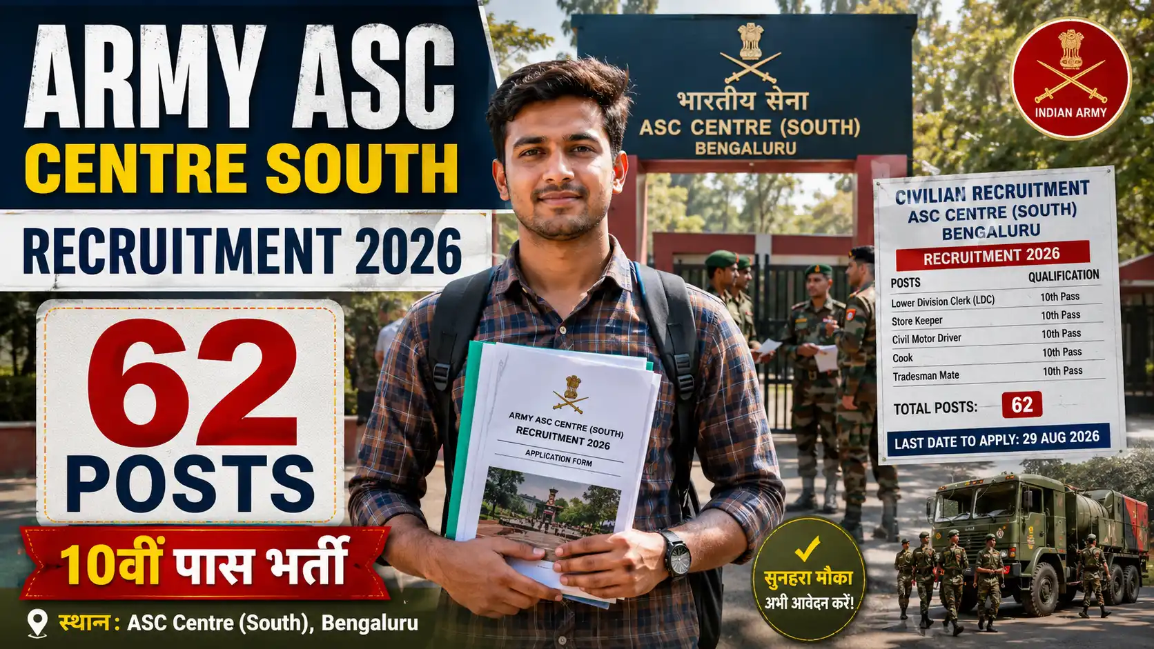 Army ASC Centre South Recruitment 2026