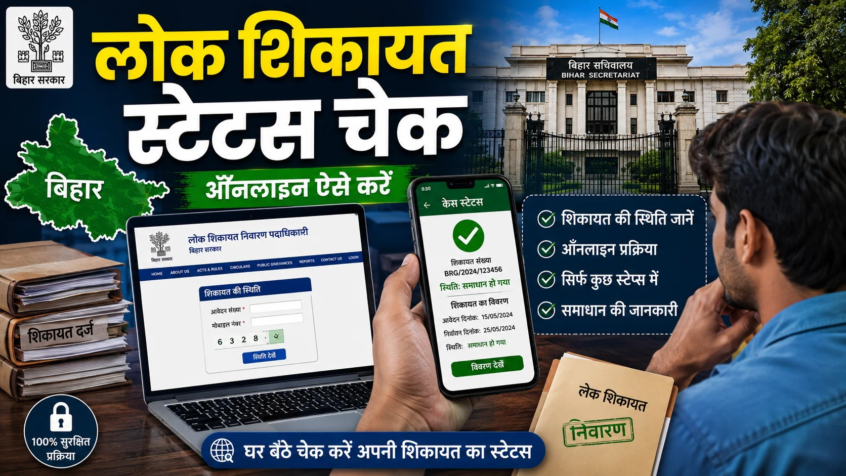 Bihar Lok Shikayat Nivaran Case Status Check Online